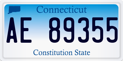 CT license plate AE89355