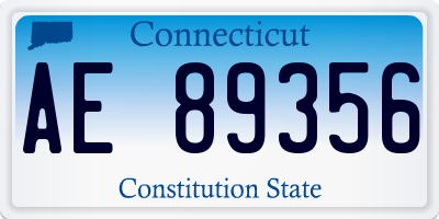 CT license plate AE89356