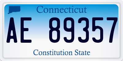 CT license plate AE89357