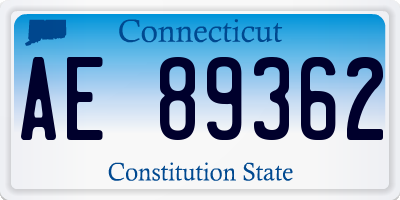 CT license plate AE89362