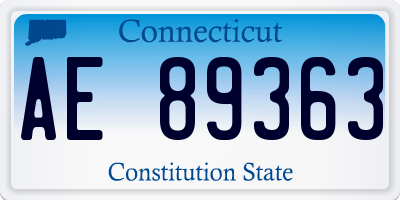 CT license plate AE89363