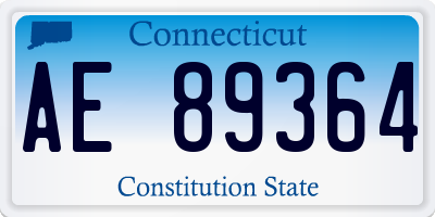 CT license plate AE89364