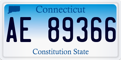 CT license plate AE89366