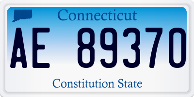 CT license plate AE89370