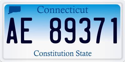 CT license plate AE89371