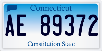 CT license plate AE89372