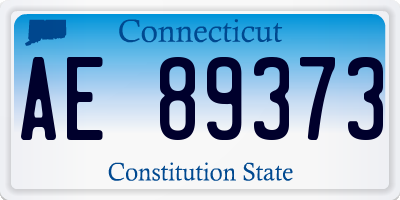 CT license plate AE89373