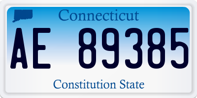 CT license plate AE89385