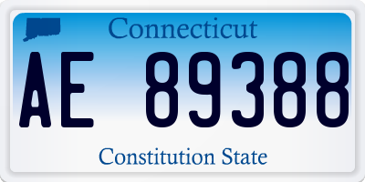 CT license plate AE89388