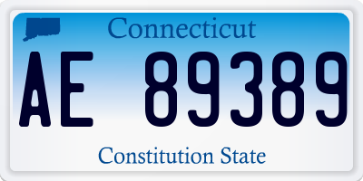 CT license plate AE89389