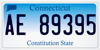 CT license plate AE89395