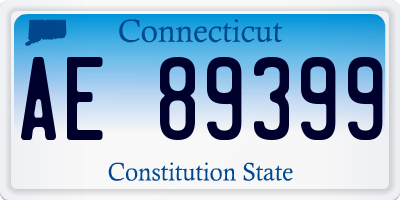 CT license plate AE89399