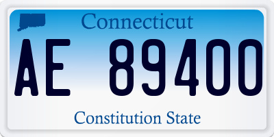 CT license plate AE89400