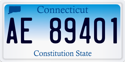 CT license plate AE89401