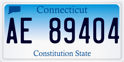 CT license plate AE89404