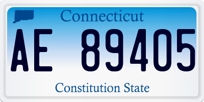 CT license plate AE89405