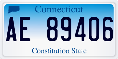 CT license plate AE89406