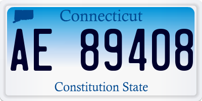 CT license plate AE89408