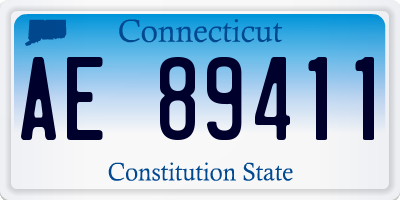 CT license plate AE89411