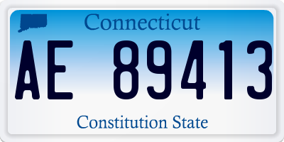 CT license plate AE89413