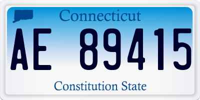 CT license plate AE89415