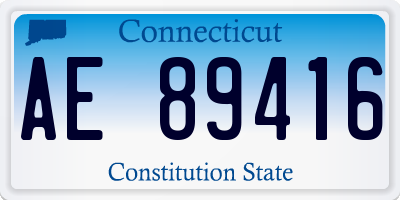 CT license plate AE89416