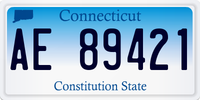 CT license plate AE89421