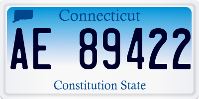 CT license plate AE89422