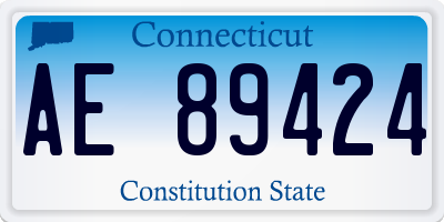 CT license plate AE89424