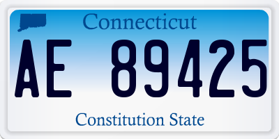 CT license plate AE89425