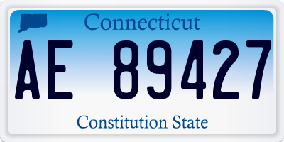 CT license plate AE89427