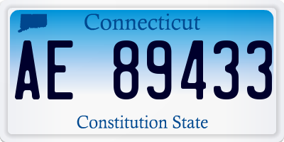 CT license plate AE89433