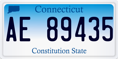 CT license plate AE89435