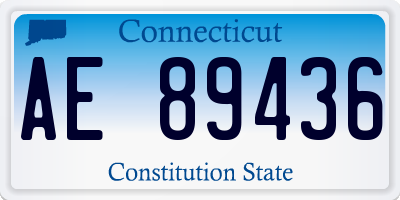 CT license plate AE89436