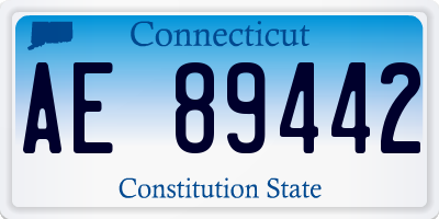 CT license plate AE89442