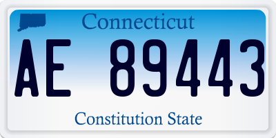 CT license plate AE89443