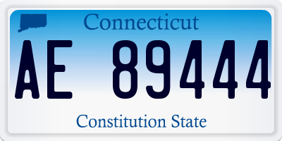 CT license plate AE89444