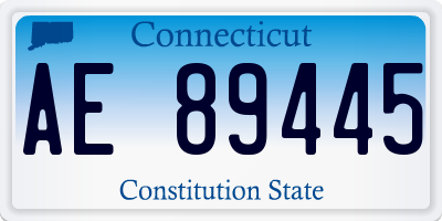 CT license plate AE89445