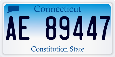 CT license plate AE89447