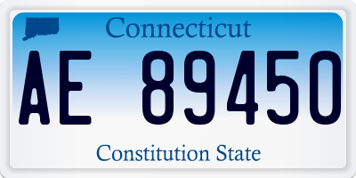 CT license plate AE89450