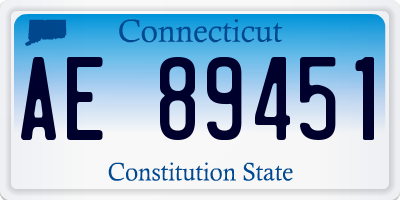 CT license plate AE89451