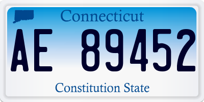 CT license plate AE89452