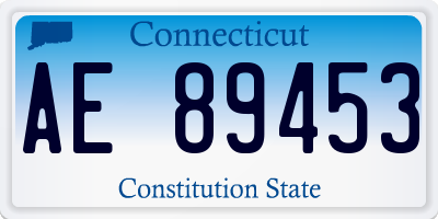 CT license plate AE89453