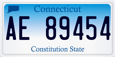 CT license plate AE89454