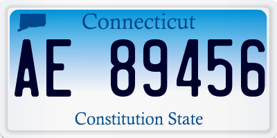 CT license plate AE89456