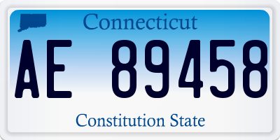 CT license plate AE89458