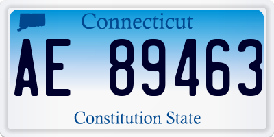 CT license plate AE89463