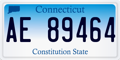 CT license plate AE89464