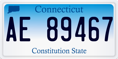 CT license plate AE89467