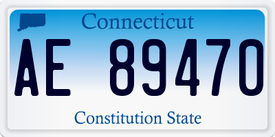 CT license plate AE89470